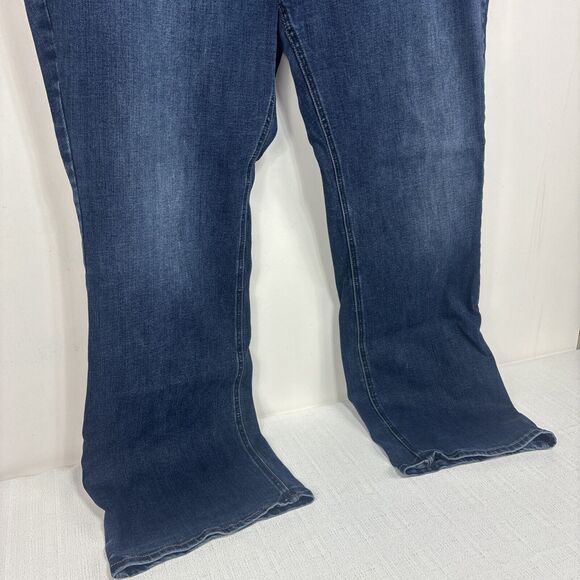 Silver Jeans Women's Plus Size 22 Blue Elyse Slim Boot Denim Jean‎ Pants - Picture 3 of 16